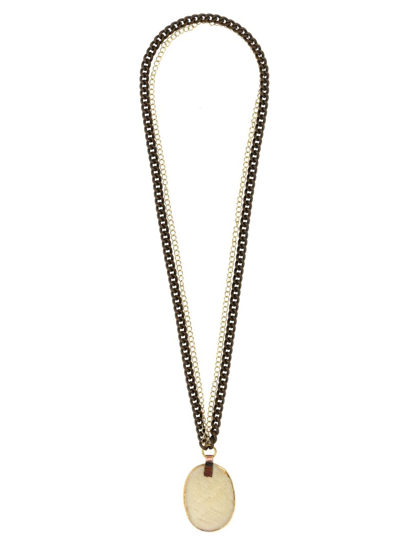 'M' medium necklace PEOVCHMEDMULTI VETROFUSO Gold