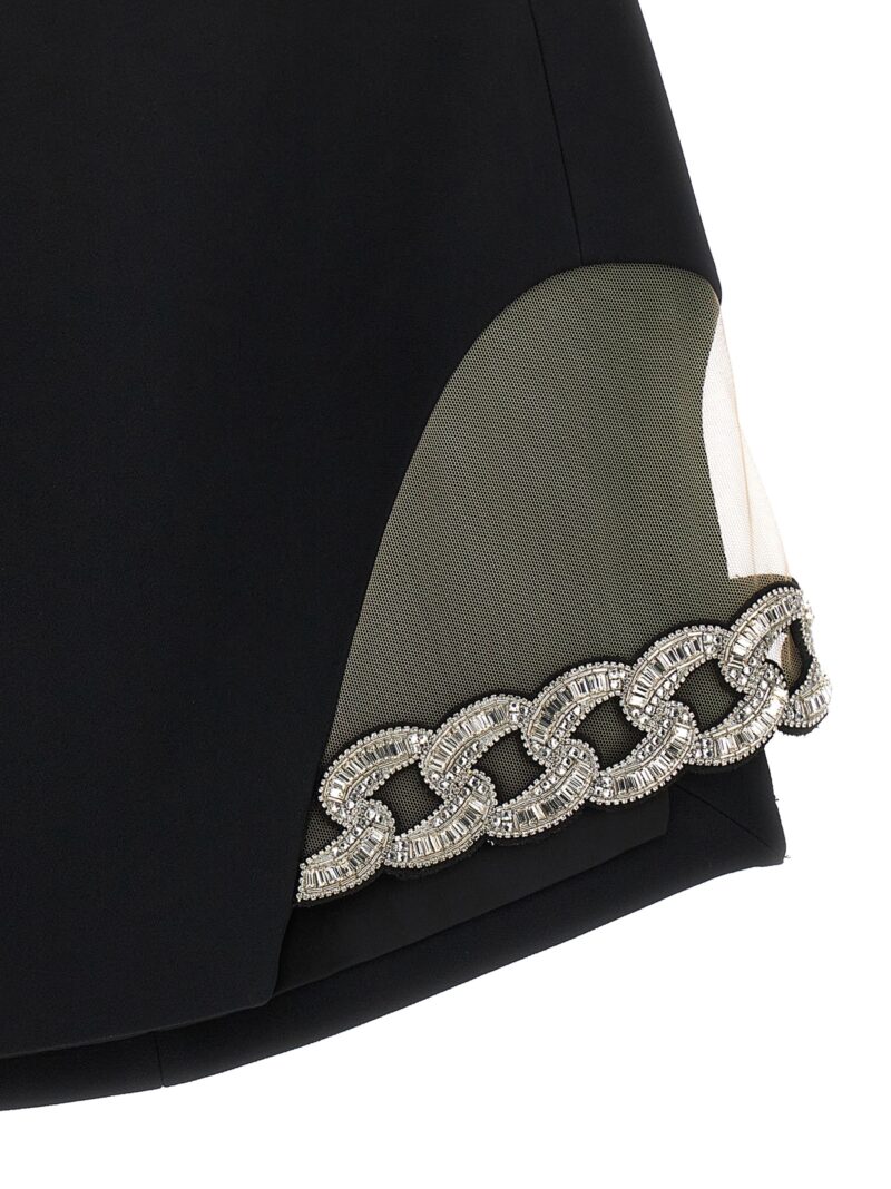 '3D Crystal Chain Mini' skirt 52% ac