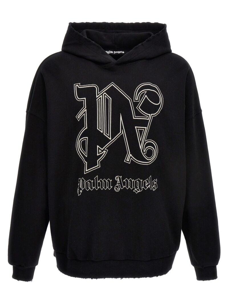 'PA Monogram Statement' hoodie PALM ANGELS White/Black