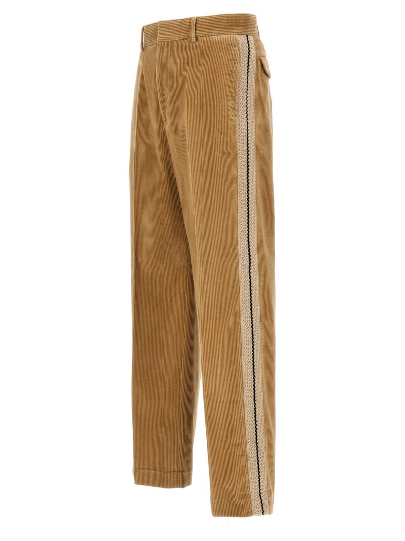 'Corduory Suit Tape' pants Man PALM ANGELS Beige