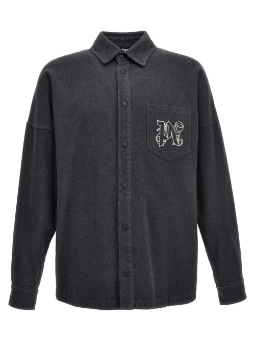 PA Monogram overshirt PALM ANGELS Gray