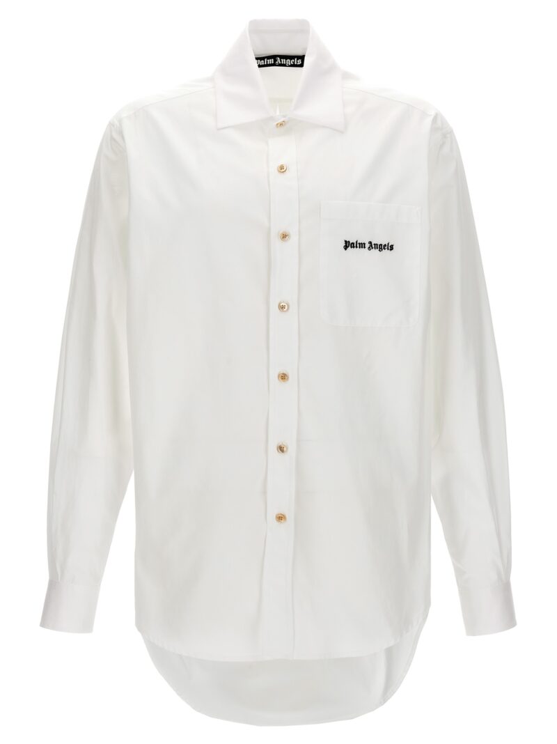 'Classic Logo' shirt PALM ANGELS White