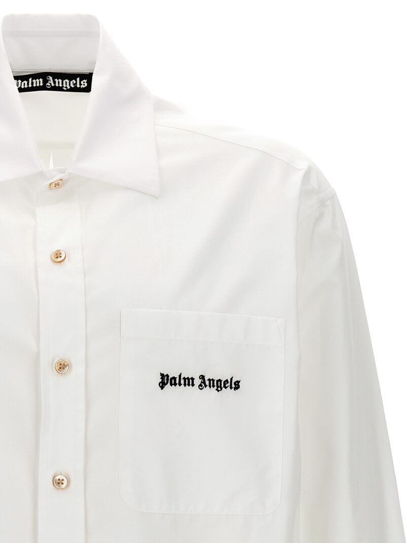 'Classic Logo' shirt Man PALM ANGELS White