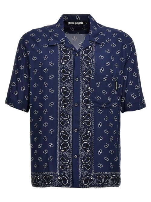 'Paisley Bowling' shirt PALM ANGELS Blue