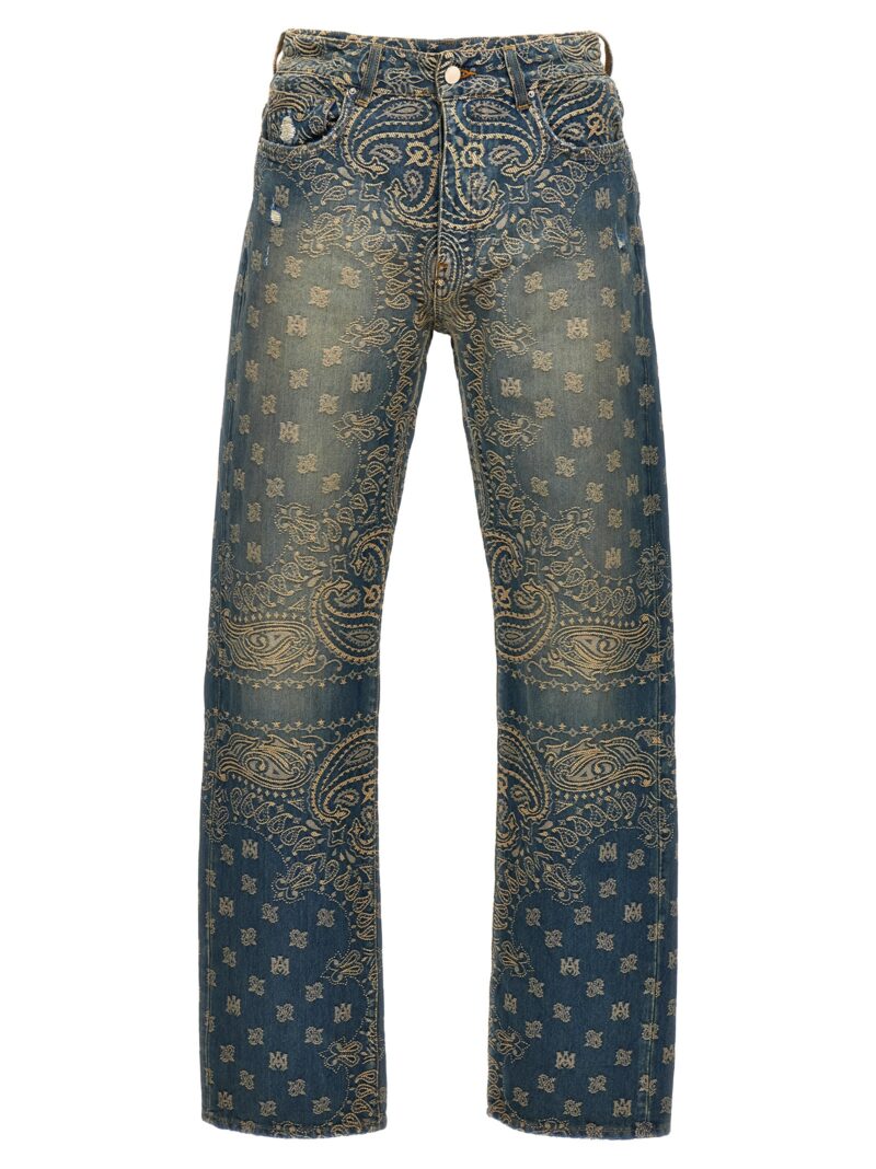 'Bandana jaquard' jeans AMIRI Blue