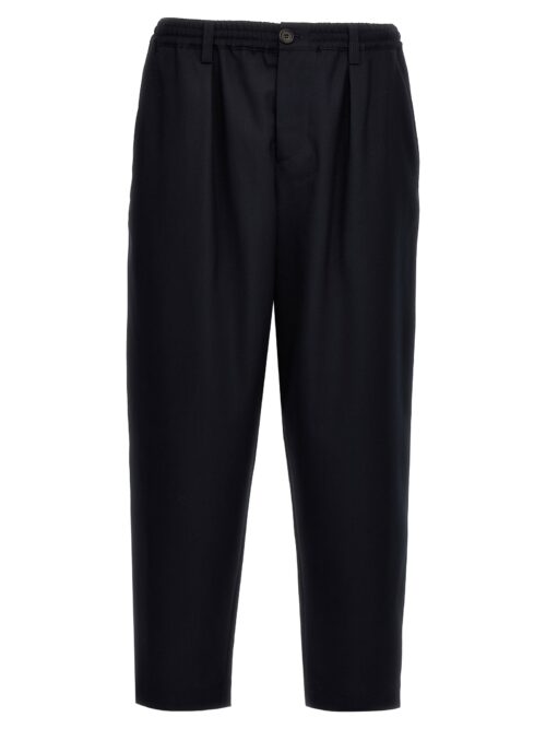 Tropical wool crop pants MARNI Blue