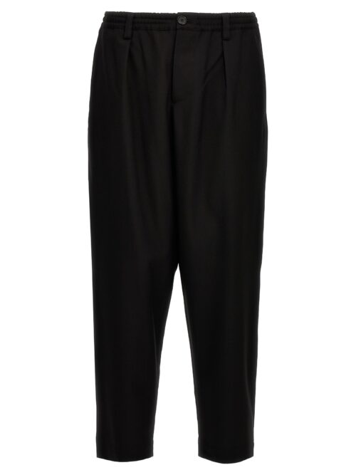 Tropical wool crop pants MARNI Black