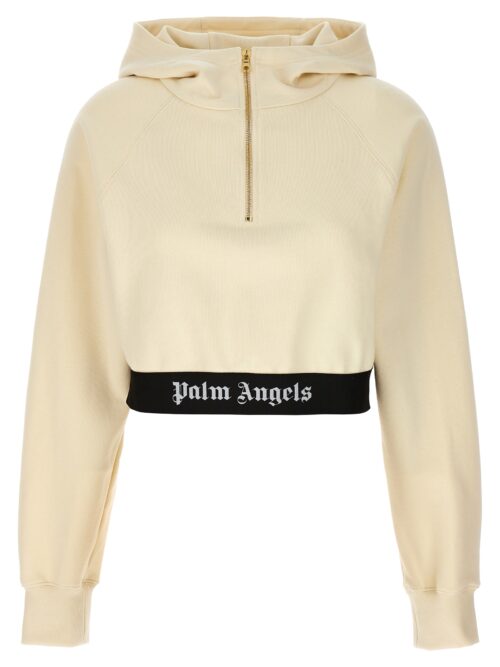 'Logo Tape' hoodie PALM ANGELS White/Black