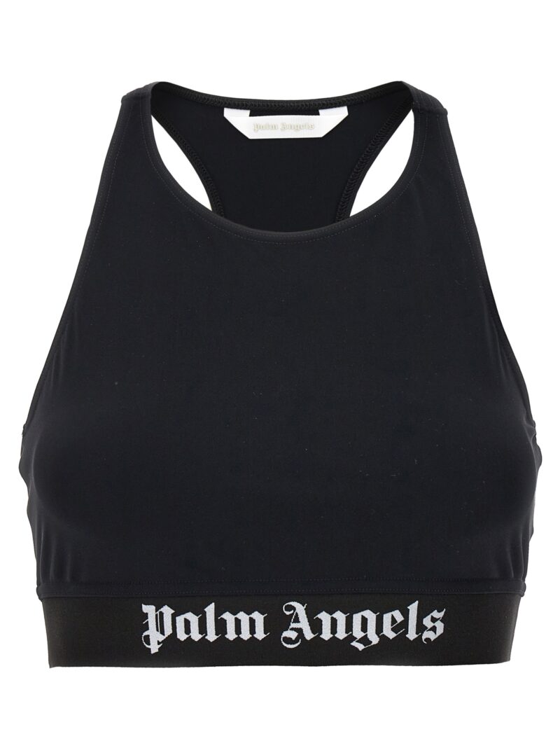 Logo sports top PALM ANGELS Black