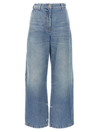 'Washed Logo' jeans PALM ANGELS Light Blue