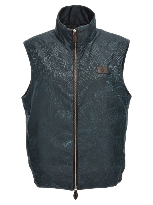 Iridescent intarsia vest BERLUTI Blue