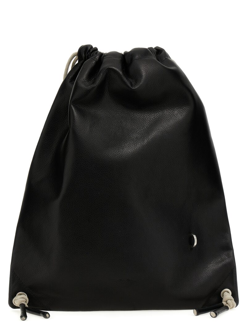 Leather backpack RICK OWENS Black