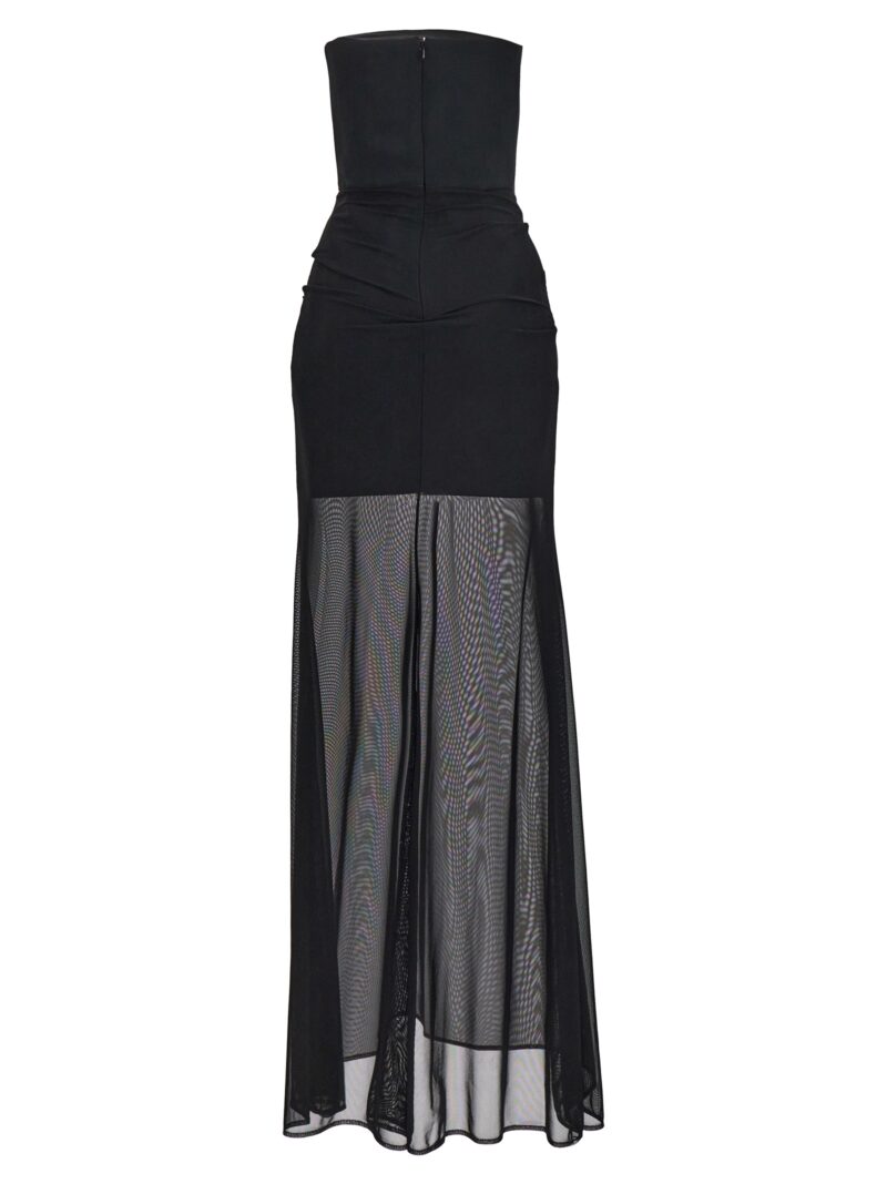 Draped dress at the waist RE24DK01DLBLACK DAVID KOMA Black