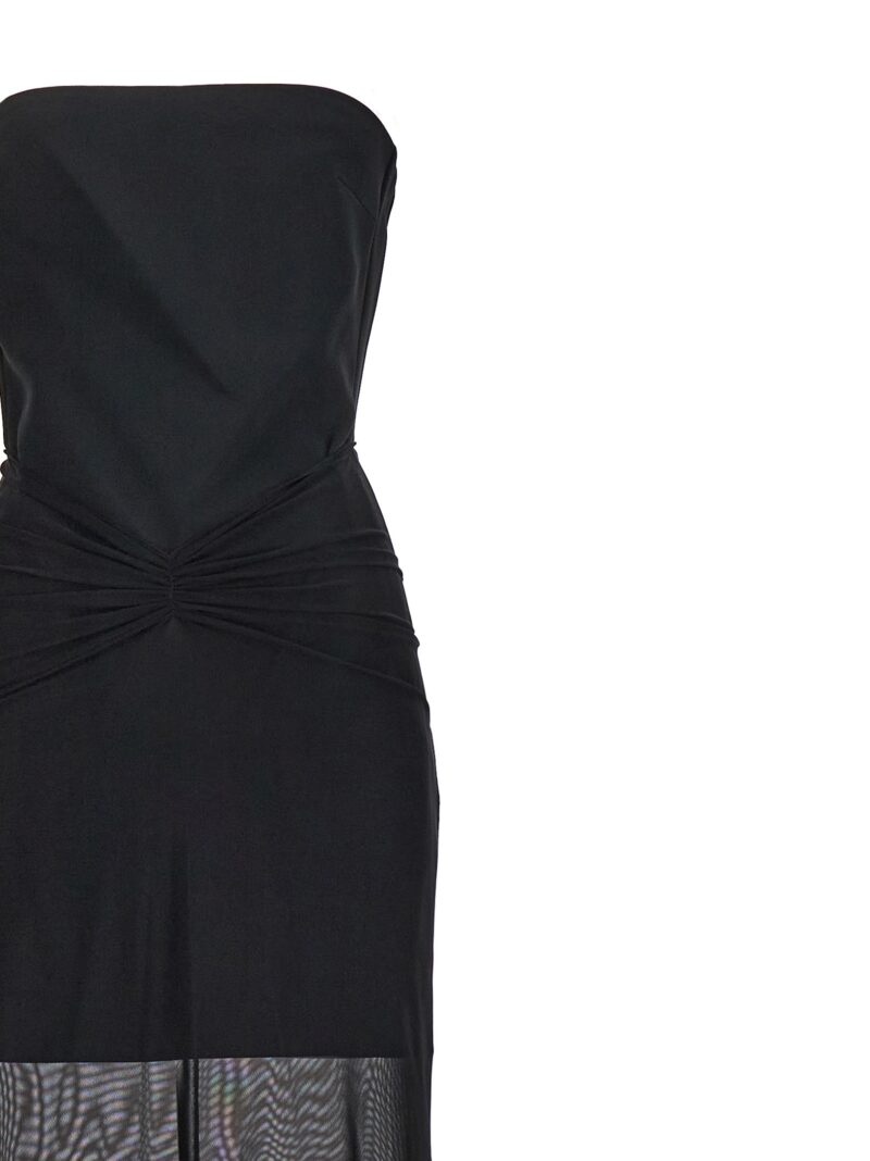 Draped dress at the waist Woman DAVID KOMA Black