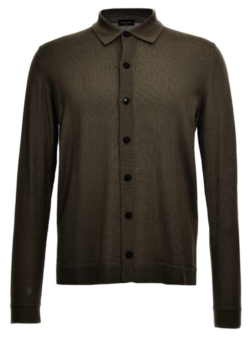 Knitted shirt ROBERTO COLLINA Green