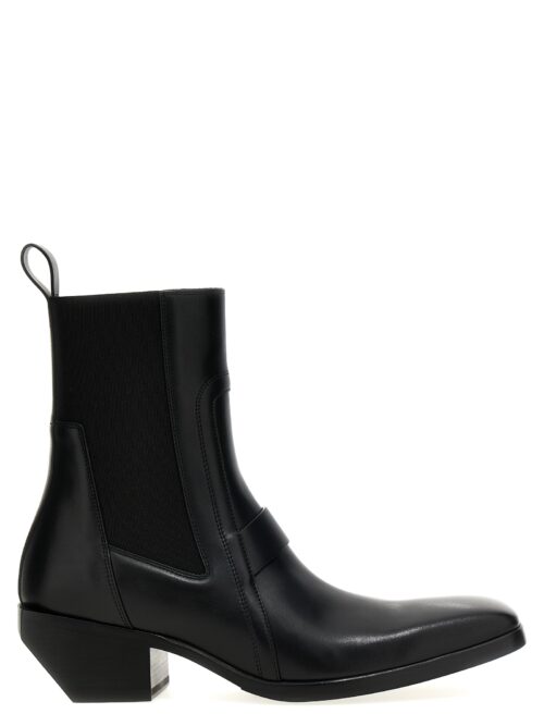 'Heeled silver' boots RICK OWENS Black