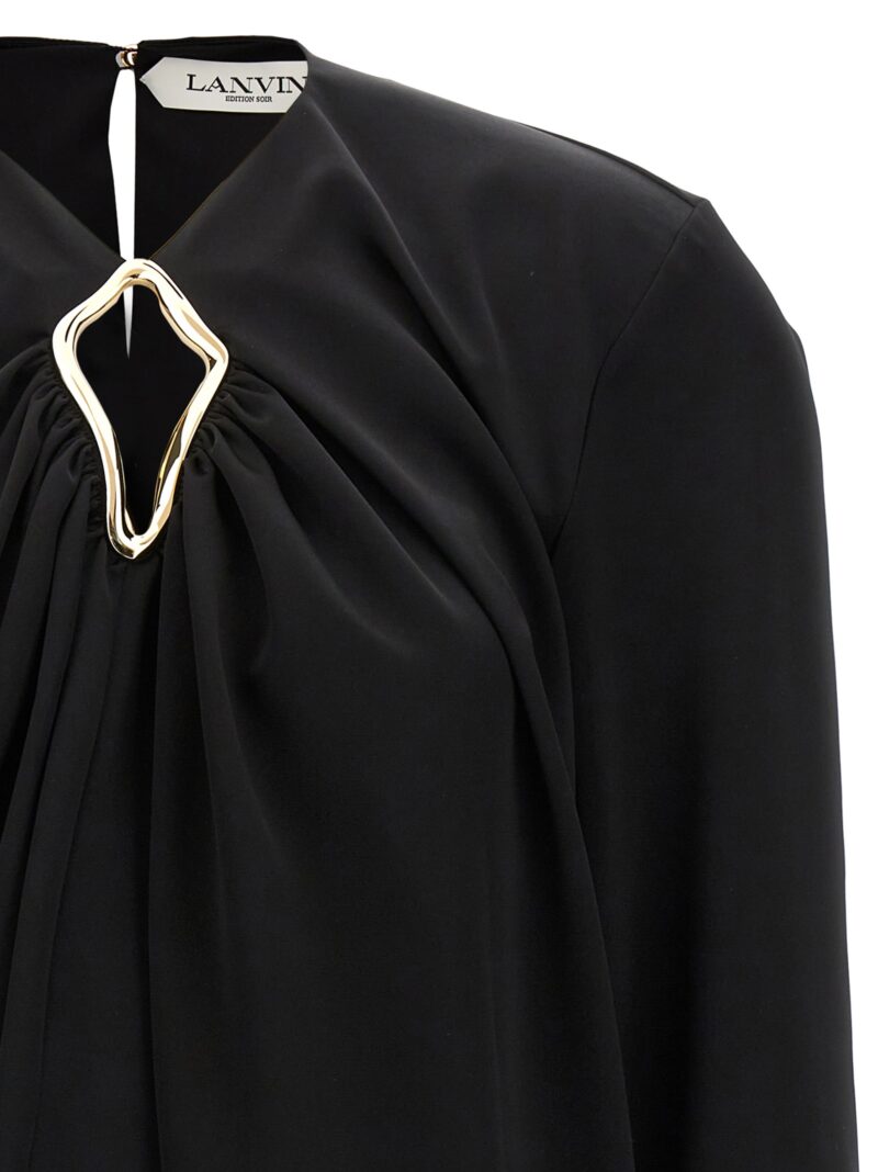 Metallic detail blouse Woman LANVIN Black