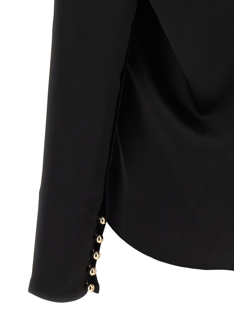 Metallic detail blouse 63% triacetate 37% polyester LANVIN Black