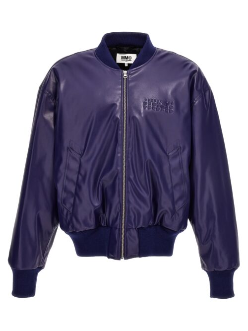 Logo bomber jacket MM6 MAISON MARGIELA Blue