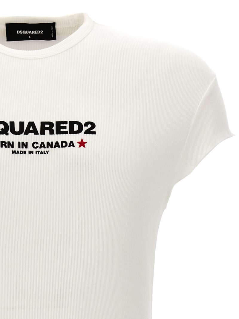 'Porn in Canada' T-shirt Man DSQUARED2 White