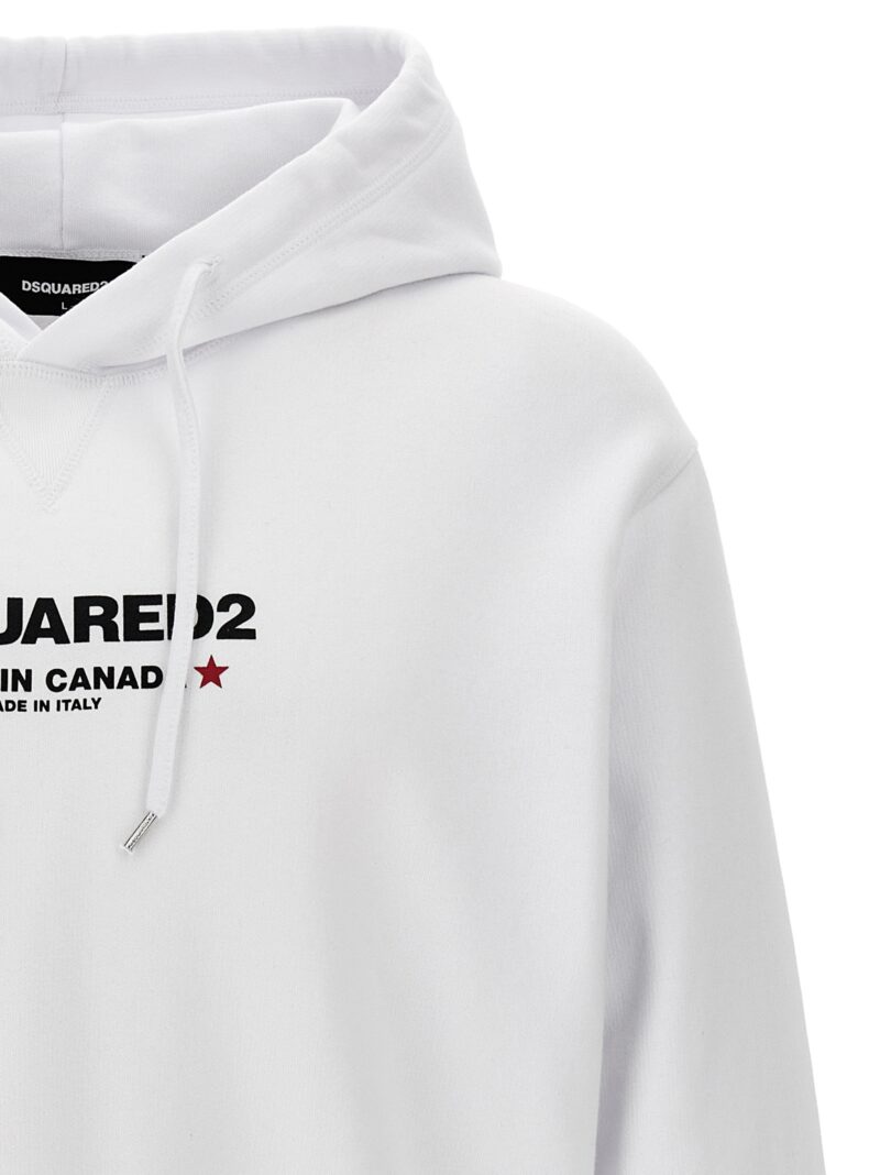 'Porn in canada' hoodie Man DSQUARED2 White