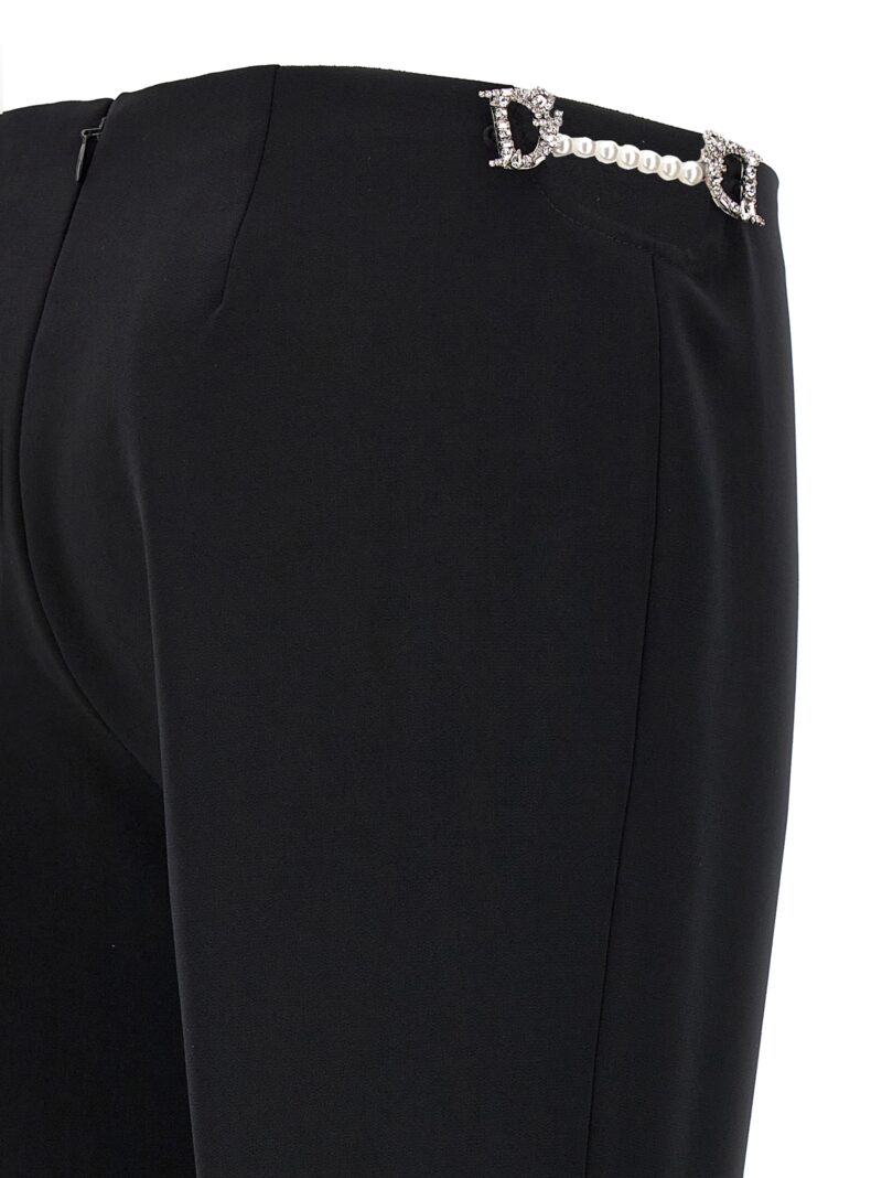 'D2 Jewel' pants 100% polyester DSQUARED2 Black