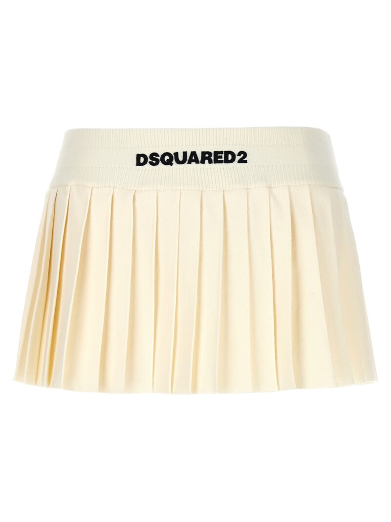 Mini pleated skirt DSQUARED2 White