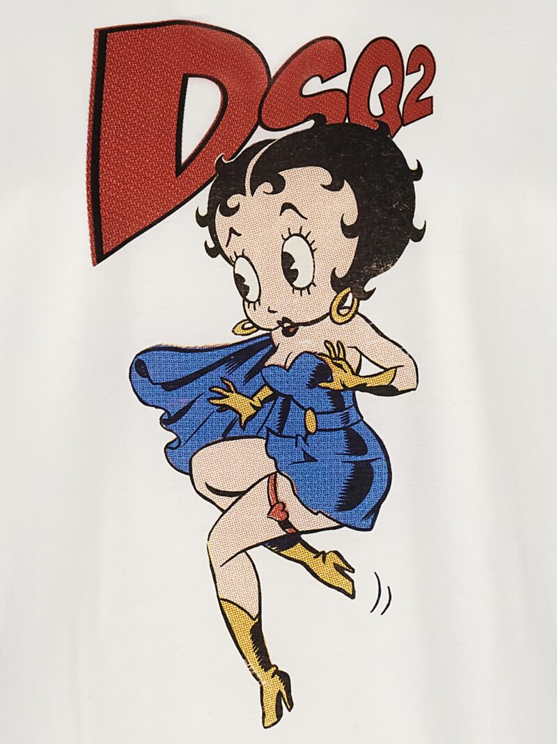 'Betty boop' T-shirt 100% cotton DSQUARED2 White