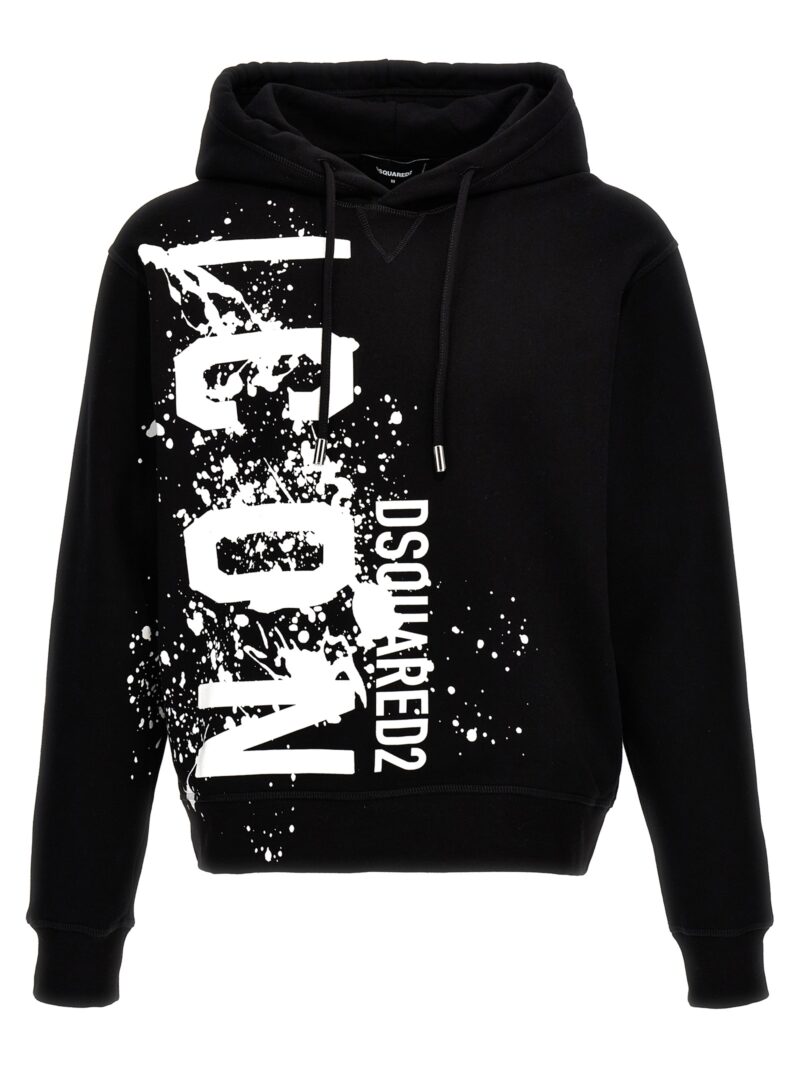 'Icon splash' hoodie DSQUARED2 Black