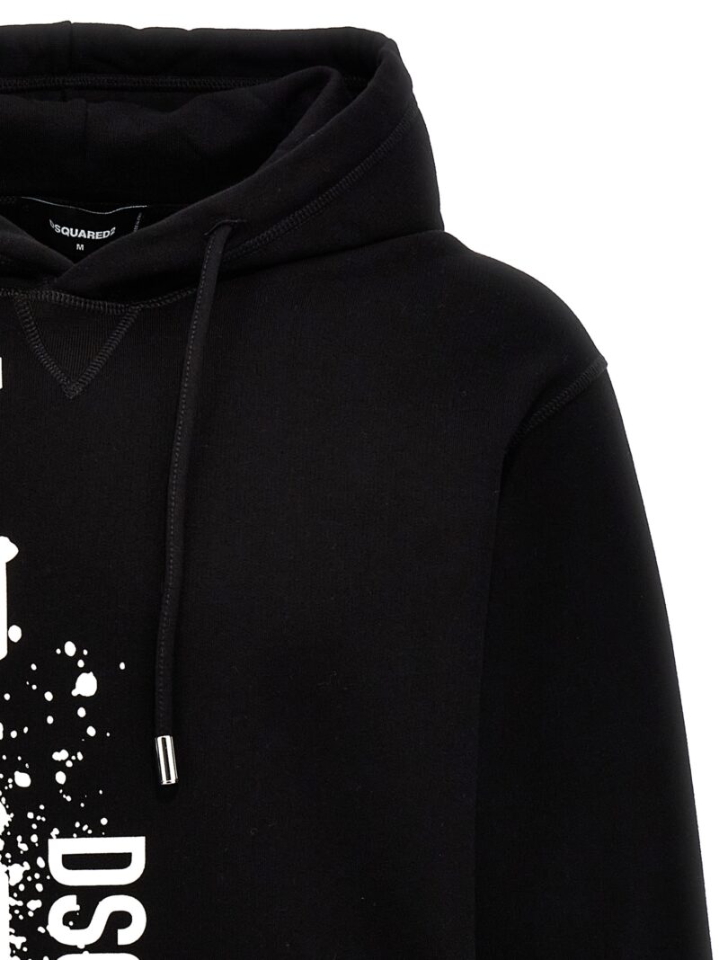 'Icon splash' hoodie Man DSQUARED2 Black