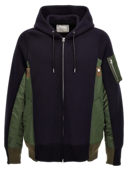 Nylon insert hoodie SACAI Multicolor