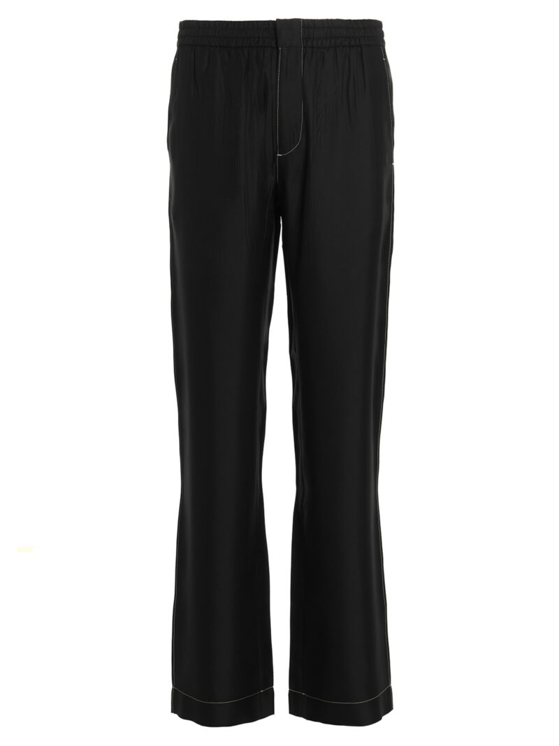 Silk trousers PRADA Black