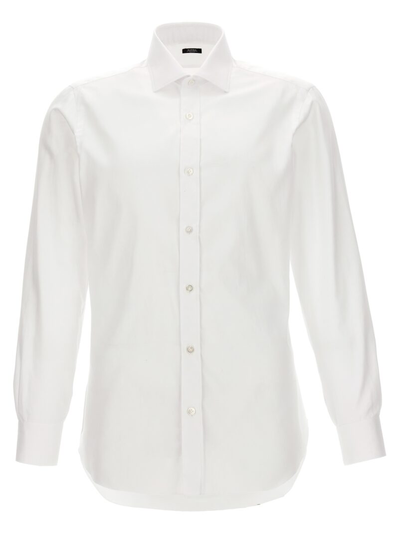 Textured cotton shirt BARBA White