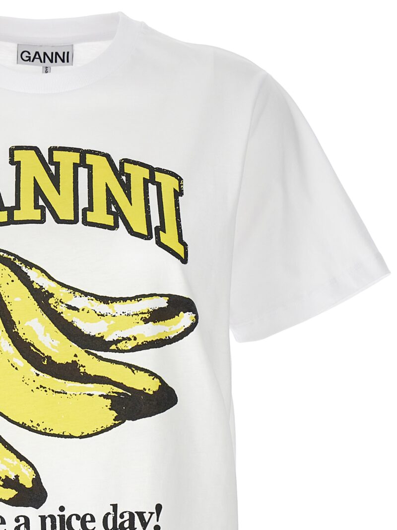 'Banana' T-shirt Woman GANNI White