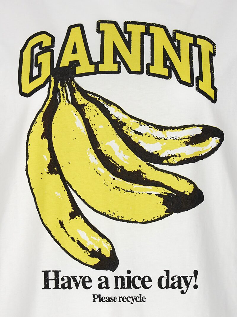 'Banana' T-shirt 100% organic cotton GANNI White