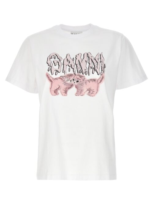 'Cats' T-shirt GANNI White