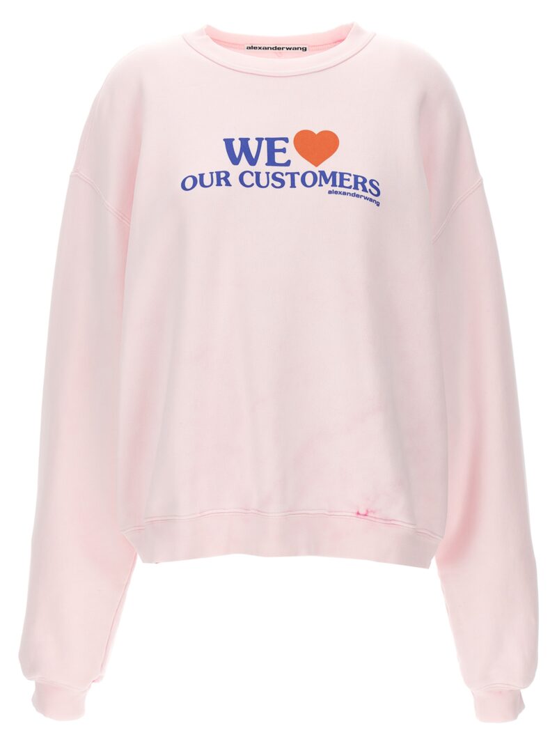 'We Love Our Customers' sweatshirt ALEXANDER WANG Pink