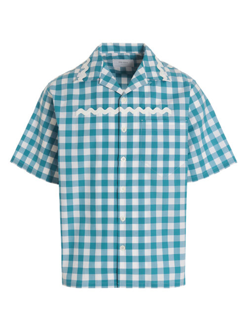 Vichy macro shirt PRADA Light Blue