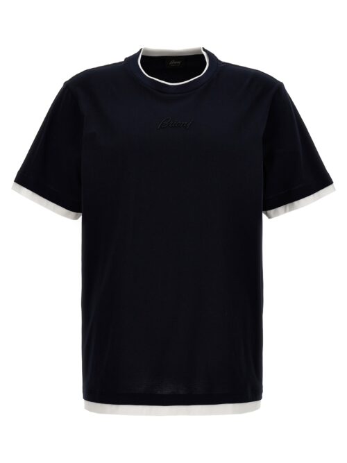 Logo embroidery t-shirt BRIONI Blue