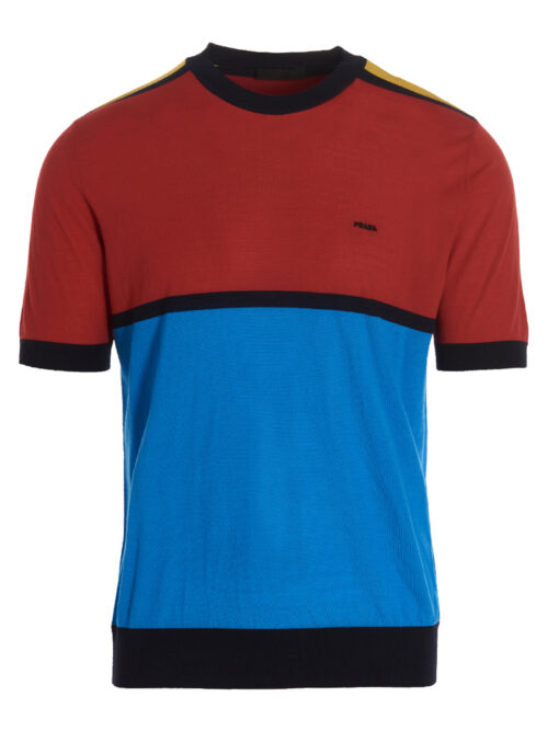 Logo colorblock sweater PRADA Multicolor