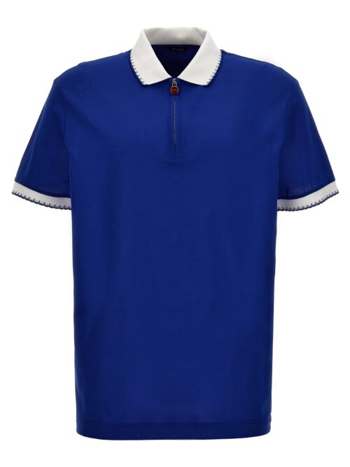 Half zip polo shirt KITON Blue