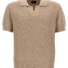 Knitted polo shirt BRIONI Beige
