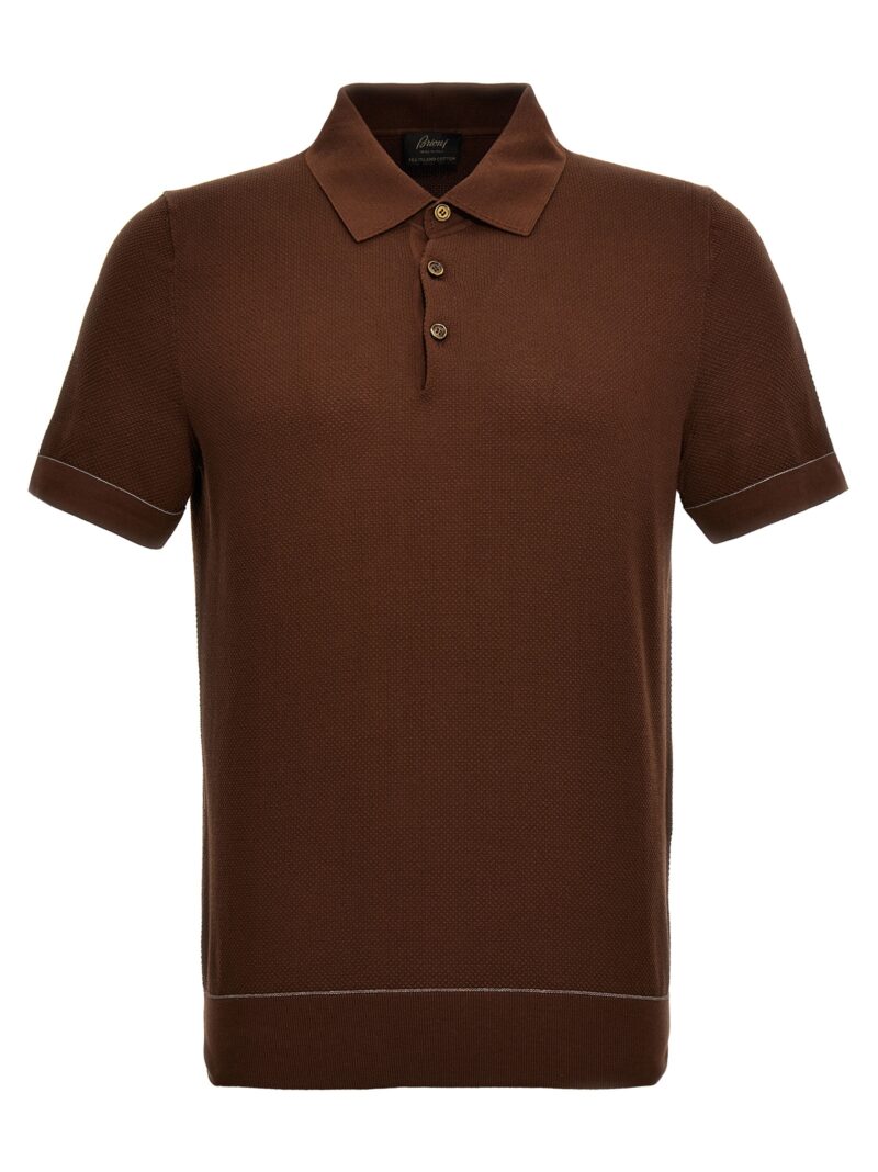 Textured polo shirt BRIONI Brown