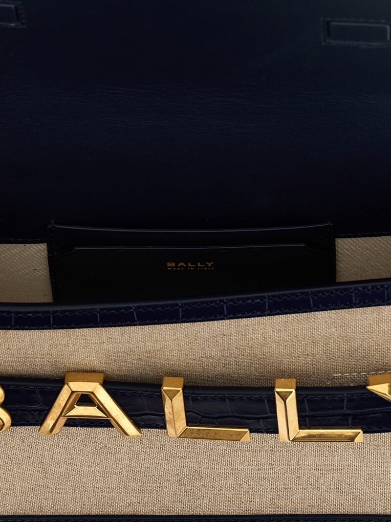 Logo leather canvas crossbody bag 100% calfskin leather (Bos Taurus) BALLY Blue