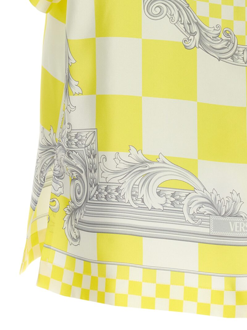 'Medusa Contrasto' shirt 100% silk VERSACE Yellow