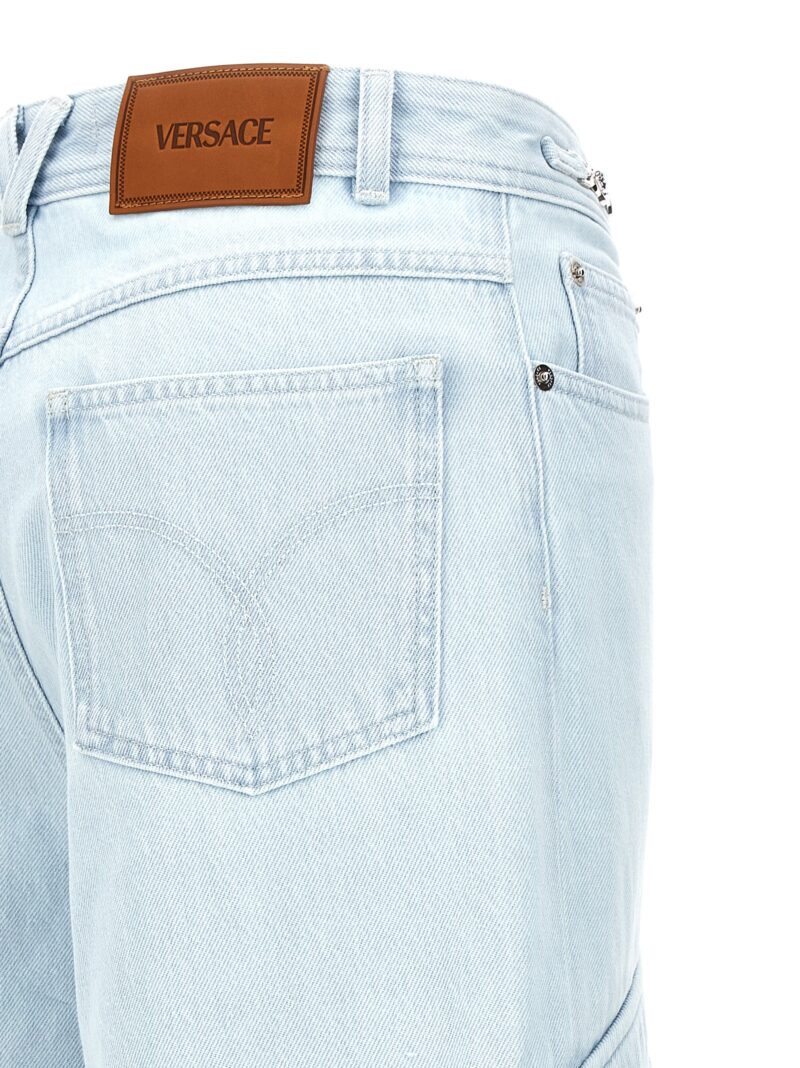 Cargo jeans 100% cotton VERSACE Light Blue