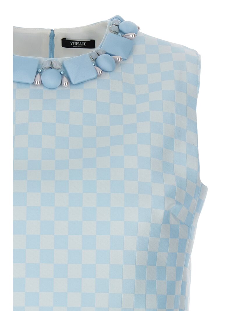 'Contrasto' cropped top Woman VERSACE Light Blue