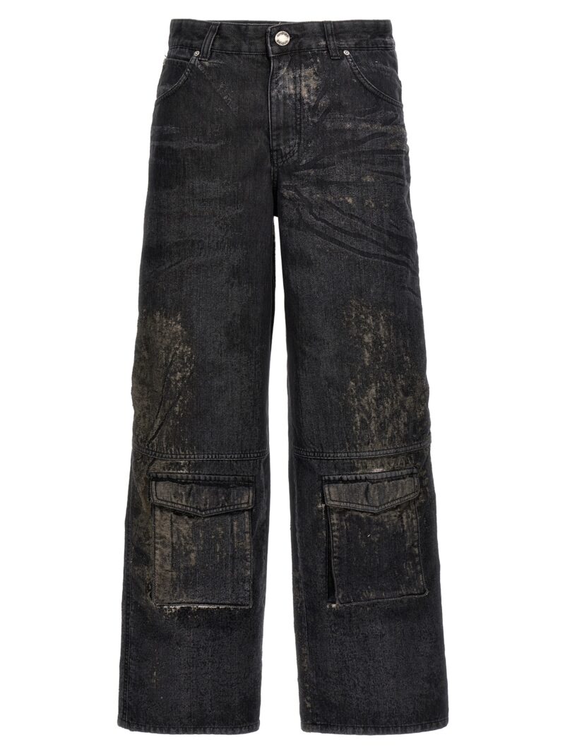 'Cargo denim Devorè' jeans PINKO Black