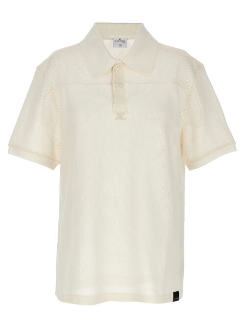 'AC Mesh' polo shirt COURREGES White