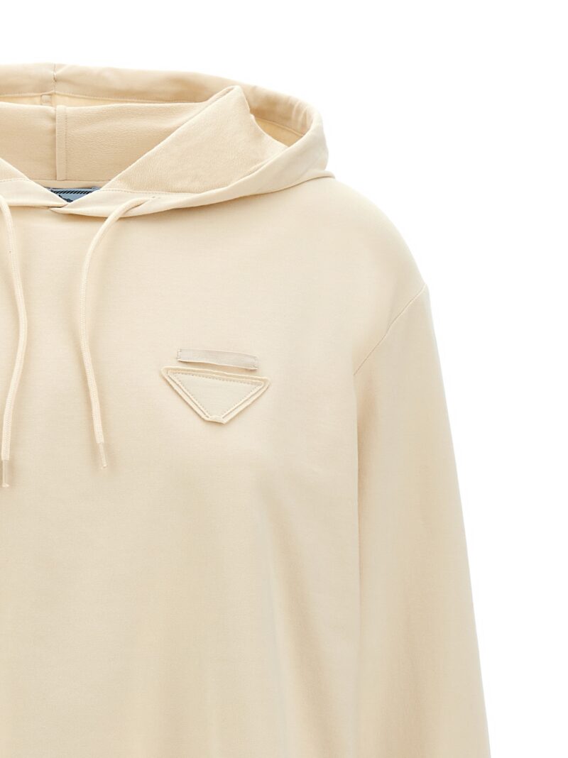 Logo hoodie Woman PRADA Beige